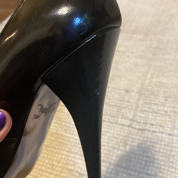 ❤️❤️Steve Madden Trinite leather black heels size 7 great condition! - Picture 7 of 7